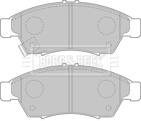 BORG & BECK Комплект тормозных колодок, дисковый тормоз BBP1802